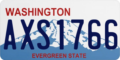WA license plate AXS1766