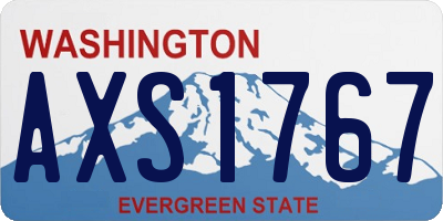 WA license plate AXS1767