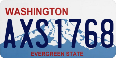 WA license plate AXS1768
