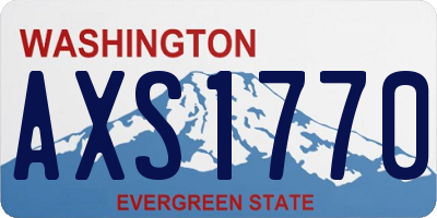 WA license plate AXS1770