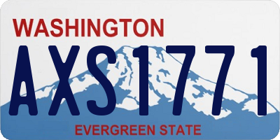 WA license plate AXS1771