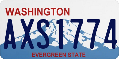 WA license plate AXS1774