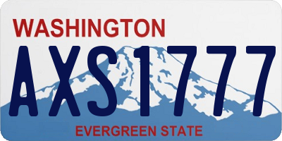 WA license plate AXS1777