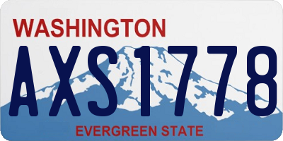 WA license plate AXS1778
