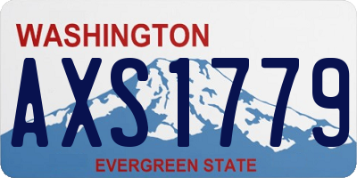 WA license plate AXS1779
