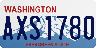 WA license plate AXS1780