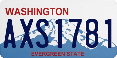 WA license plate AXS1781