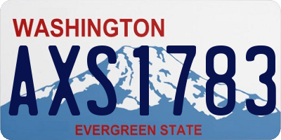 WA license plate AXS1783