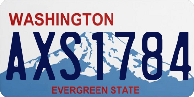 WA license plate AXS1784