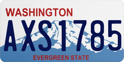 WA license plate AXS1785