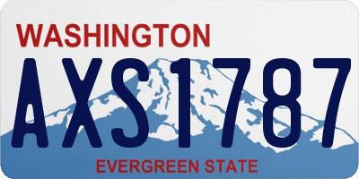 WA license plate AXS1787
