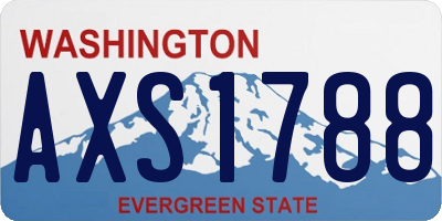 WA license plate AXS1788
