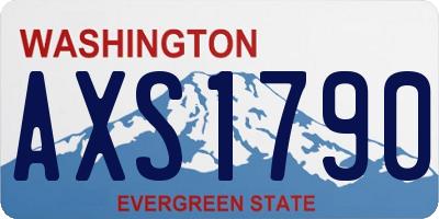 WA license plate AXS1790