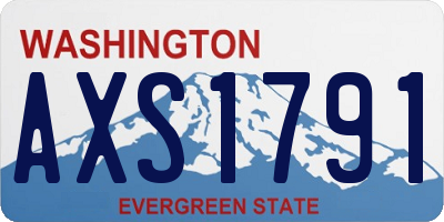 WA license plate AXS1791
