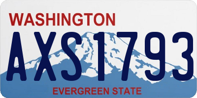 WA license plate AXS1793