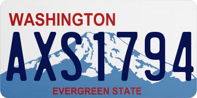 WA license plate AXS1794