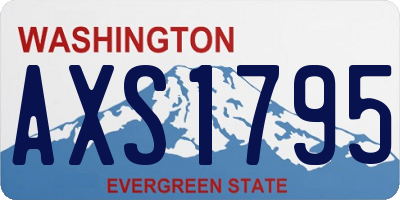 WA license plate AXS1795