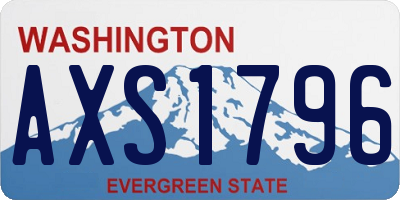 WA license plate AXS1796