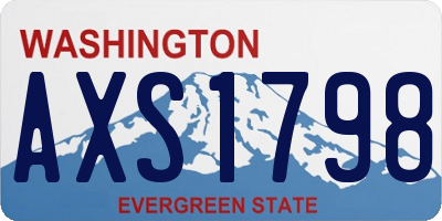WA license plate AXS1798