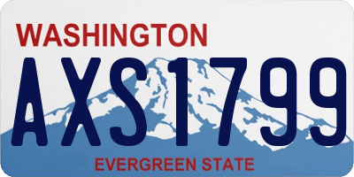 WA license plate AXS1799