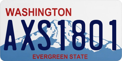 WA license plate AXS1801