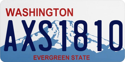 WA license plate AXS1810
