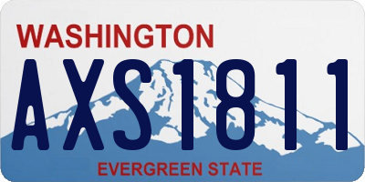 WA license plate AXS1811