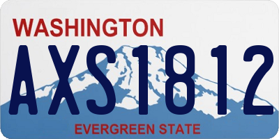 WA license plate AXS1812