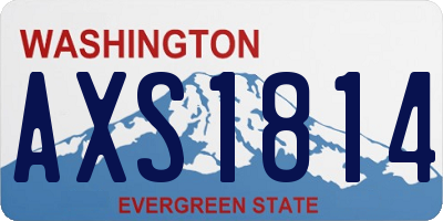 WA license plate AXS1814