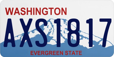 WA license plate AXS1817