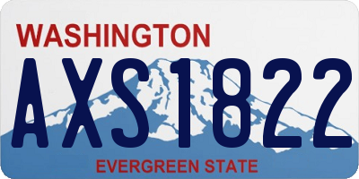 WA license plate AXS1822