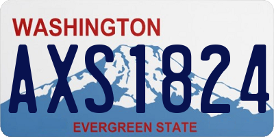 WA license plate AXS1824