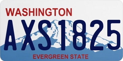 WA license plate AXS1825
