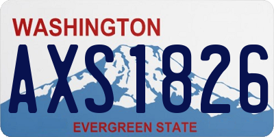 WA license plate AXS1826