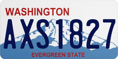WA license plate AXS1827