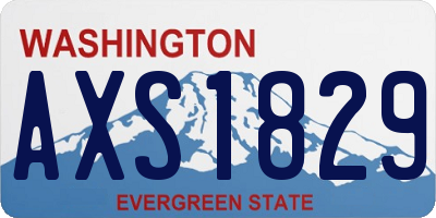 WA license plate AXS1829