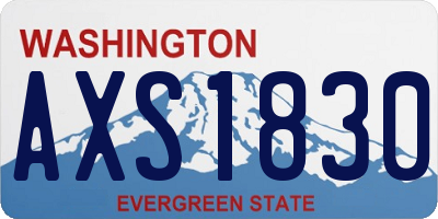 WA license plate AXS1830