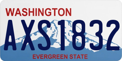 WA license plate AXS1832
