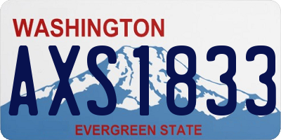 WA license plate AXS1833