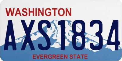 WA license plate AXS1834