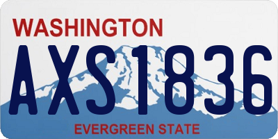 WA license plate AXS1836