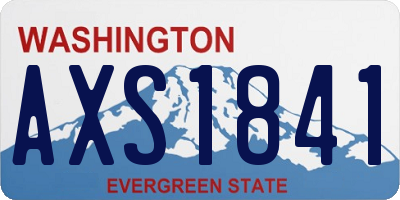 WA license plate AXS1841