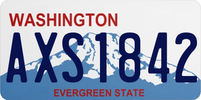 WA license plate AXS1842