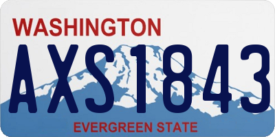 WA license plate AXS1843