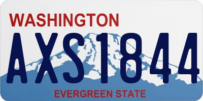 WA license plate AXS1844