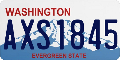 WA license plate AXS1845