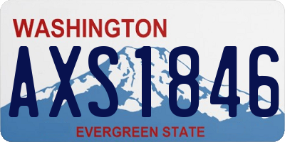 WA license plate AXS1846