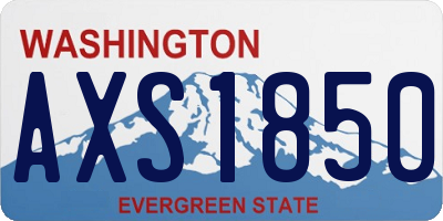 WA license plate AXS1850