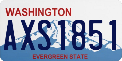 WA license plate AXS1851