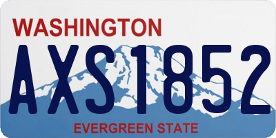 WA license plate AXS1852
